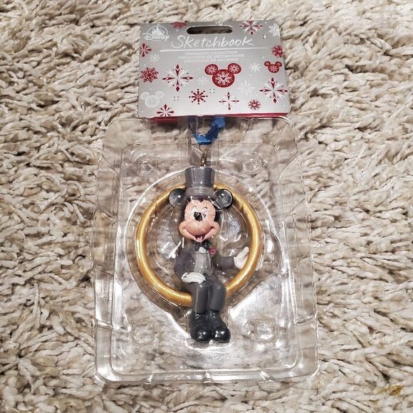 Disney Sketchbook Mickey Mouse Wedding Ring Hanging Ornament - Picture 3 of 11